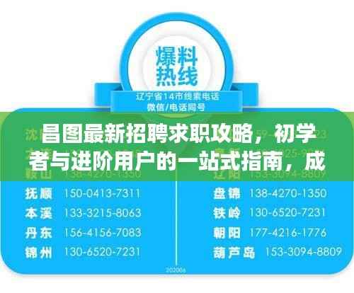 昌图最新招聘求职攻略,初学者与进阶用户的一站式指南,成功应聘心仪职位全解析