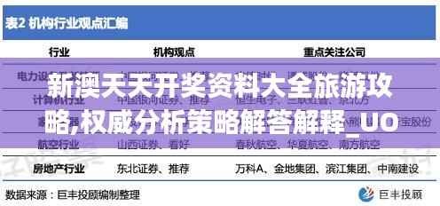 新澳天天开奖资料大全旅游攻略,权威分析策略解答解释_UOB9.23.88魔力版