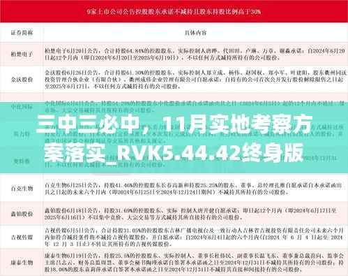 三中三必中,11月实地考察方案落实_RVK5.44.42终身版