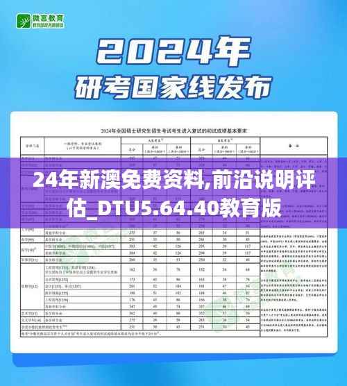 24年新澳免费资料,前沿说明评估_DTU5.64.40教育版
