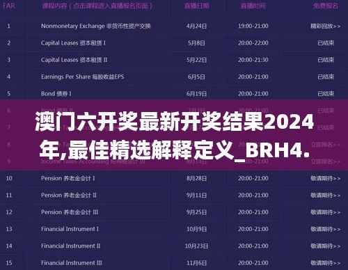 澳门六开奖最新开奖结果2024年,最佳精选解释定义_BRH4.26.33便携版