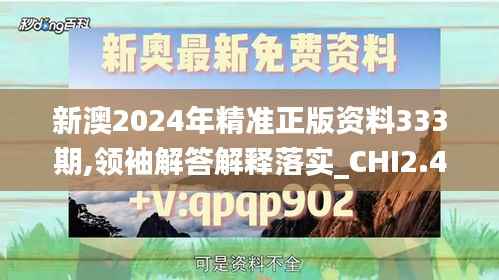 新澳2024年精准正版资料333期,领袖解答解释落实_CHI2.41
