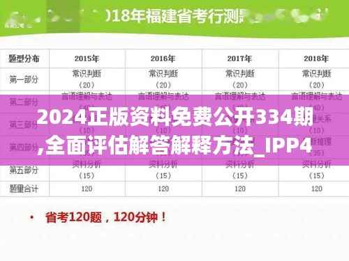 2024正版资料免费公开334期,全面评估解答解释方法_IPP4.34
