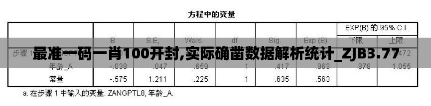 最准一码一肖100开封,实际确凿数据解析统计_ZJB3.77