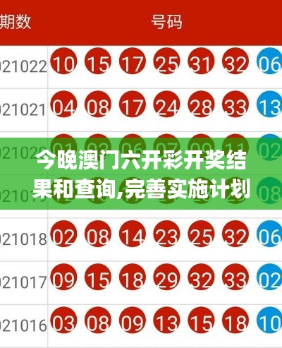 今晚澳门六开彩开奖结果和查询,完善实施计划_HLM3.53