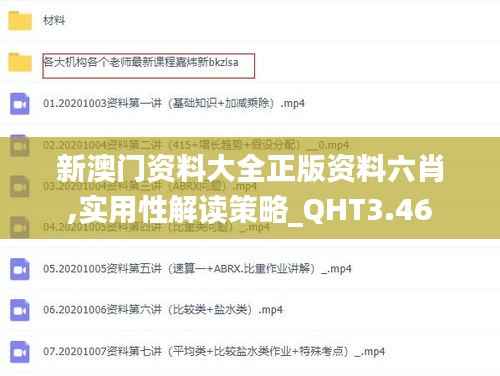 新澳门资料大全正版资料六肖,实用性解读策略_QHT3.46
