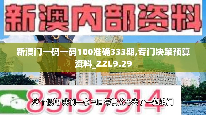 新澳门一码一码100准确333期,专门决策预算资料_ZZL9.29