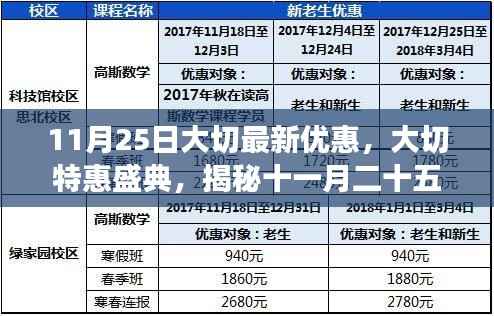 11月25日大切最新优惠,大切特惠盛典,揭秘十一月二十五日优惠背后的故事与影响