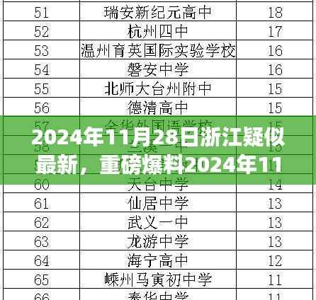 2024年11月28日浙江疑似最新,重磅爆料2024年11月28日浙江新动态揭秘,你不可不知的最新消息!