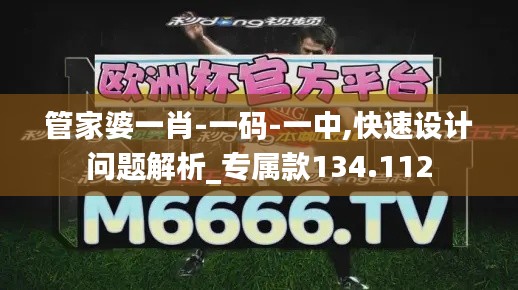 管家婆一肖-一码-一中,快速设计问题解析_专属款134.112