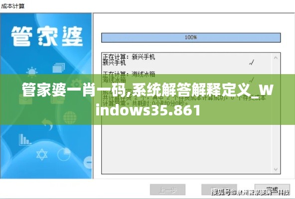 管家婆一肖一码,系统解答解释定义_Windows35.861