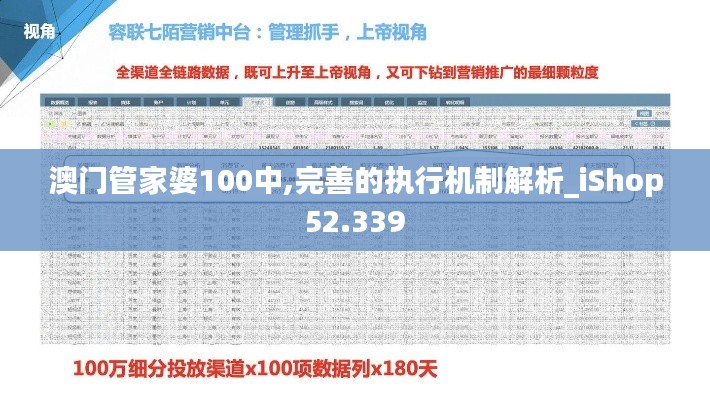 澳门管家婆100中,完善的执行机制解析_iShop52.339