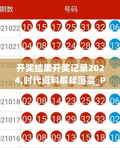 开奖结果开奖记录2024,时代资料解释落实_Phablet40.768