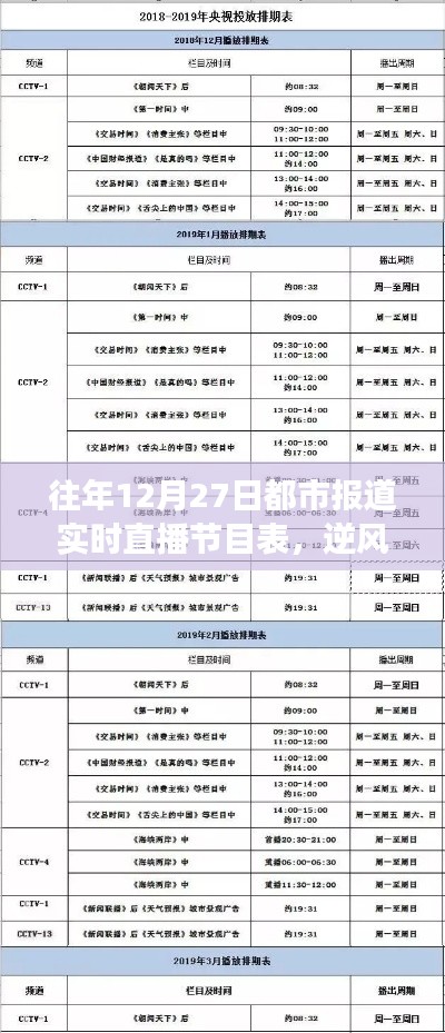 逆风翱翔，12月27日都市报道实时直播，共筑自信与成就之梦