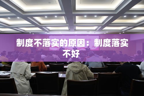 制度不落实的原因：制度落实不好 