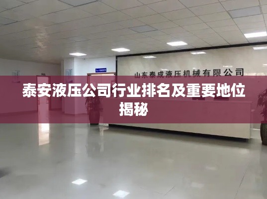 泰安液压公司行业排名及重要地位揭秘