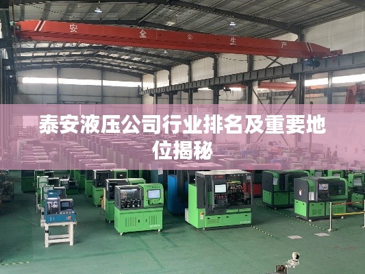 泰安液压公司行业排名及重要地位揭秘