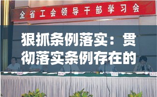 狠抓条例落实：贯彻落实条例存在的问题 