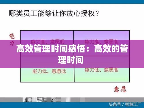 高效管理时间感悟：高效的管理时间 