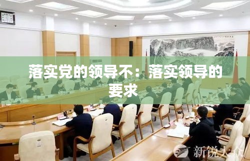 落实党的领导不：落实领导的要求 