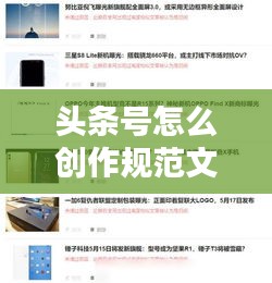 头条号怎么创作规范文章：头条号文章内容编辑技巧 