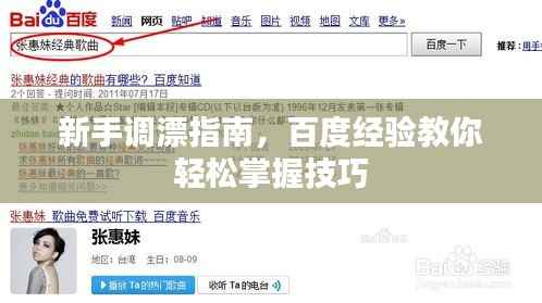 新手调漂指南,百度经验教你轻松掌握技巧