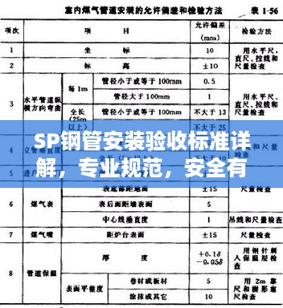 SP钢管安装验收标准详解,专业规范,安全有保障