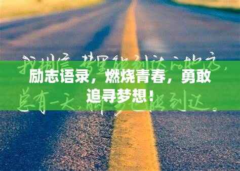 励志语录,燃烧青春,勇敢追寻梦想!