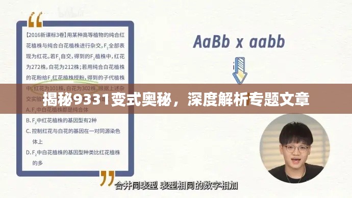 揭秘9331变式奥秘,深度解析专题文章