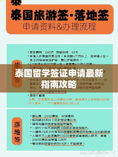 泰国留学签证申请最新指南攻略