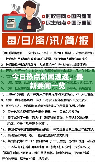 今日热点新闻速递,最新要闻一览