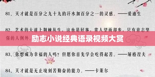 励志小说经典语录视频大赏