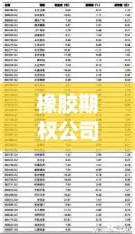 橡胶期权公司排名揭秘,市场领导者和佼佼者一目了然