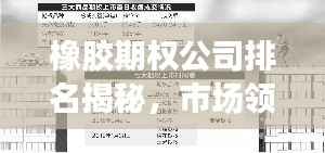 橡胶期权公司排名揭秘,市场领导者和佼佼者一目了然