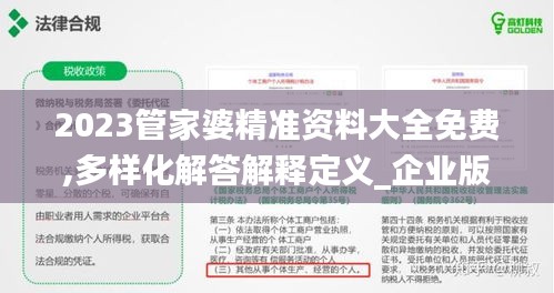 2023管家婆精准资料大全免费,多样化解答解释定义_企业版VAO1.61