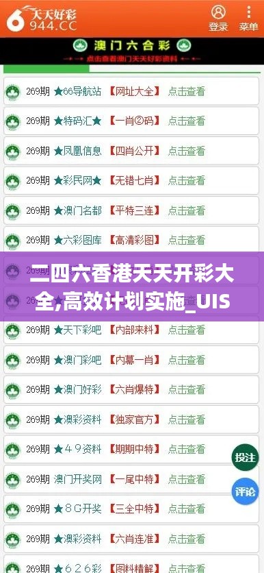 二四六香港天天开彩大全,高效计划实施_UIS3.59