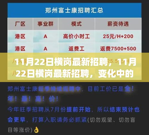 11月22日横岗最新招聘，变化中的学习，成就自信之旅