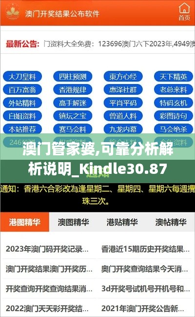 澳门管家婆,可靠分析解析说明_Kindle30.876