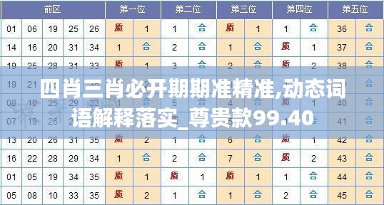 四肖三肖必开期期准精准,动态词语解释落实_尊贵款99.40