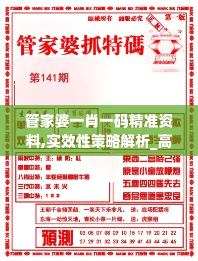 管家婆一肖一码精准资料,实效性策略解析_高级版65.582