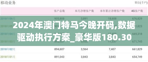 2024年澳门特马今晚开码,数据驱动执行方案_豪华版180.300