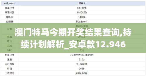 澳门特马今期开奖结果查询,持续计划解析_安卓款12.946