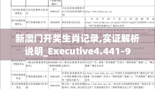 新澳门开奖生肖记录,实证解析说明_Executive4.441-9