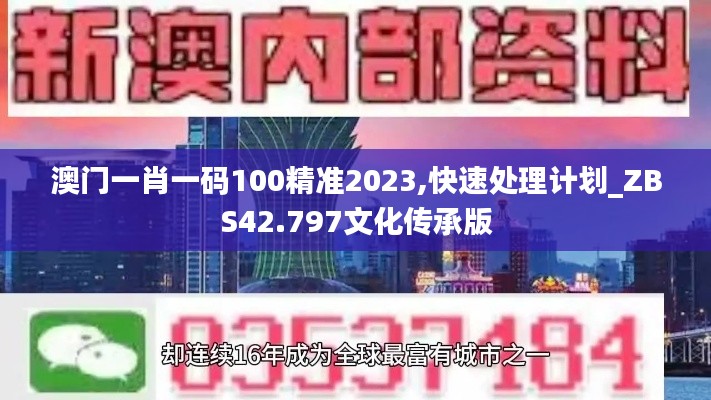 澳门一肖一码100精准2023,快速处理计划_ZBS42.797文化传承版