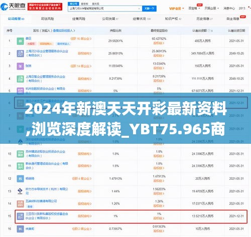 2024年新澳天天开彩最新资料,浏览深度解读_YBT75.965商务版