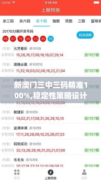 新澳门三中三码精准100%,稳定性策略设计_5DM5.186-9